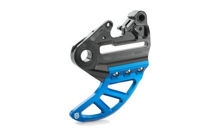 Brake caliper support with brake disc guard
