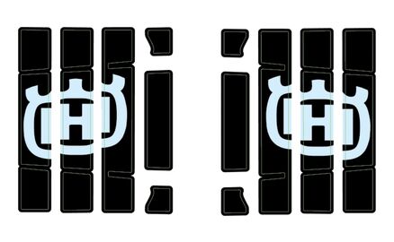 Radiator protection grille sticker kit