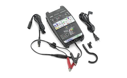 Battery charging and testing unit