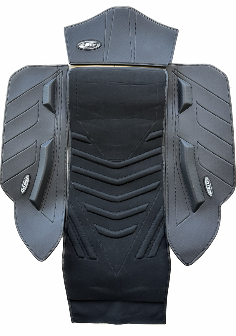 JETTRIM 4 PIECE MAT SET INCL. ERGO KICKERS AND FRONT HUMP SXR1500 Black/Black Stitch