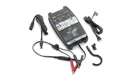 Battery charging and testing unit