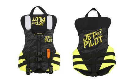 Jetpilot Cause Kids ISO 100N Neo Vest must/kollane