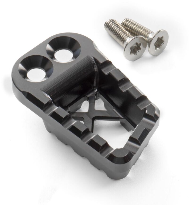 Foot brake lever step plate