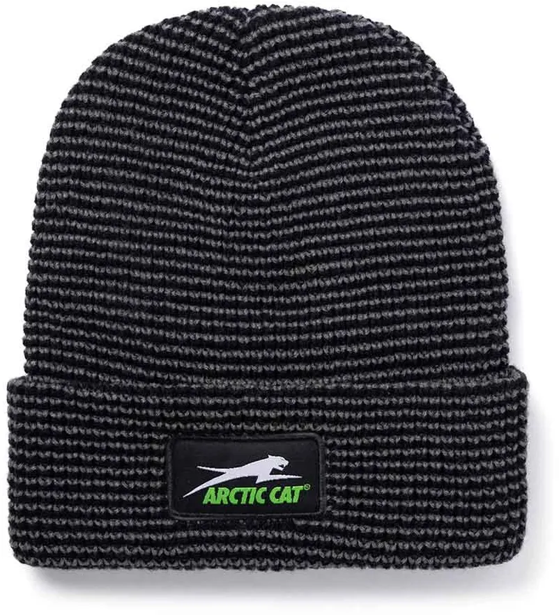 Arctic Cat Adult Waffle Knit Beanie - Black