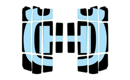 Radiator protection grille sticker kit